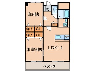 パ－クサイド黒崎の物件間取画像